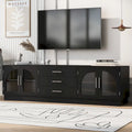 Mobile TV moderno bianco/nero, Adatto a TV fino a 75", Montaggio per 2-3 persone