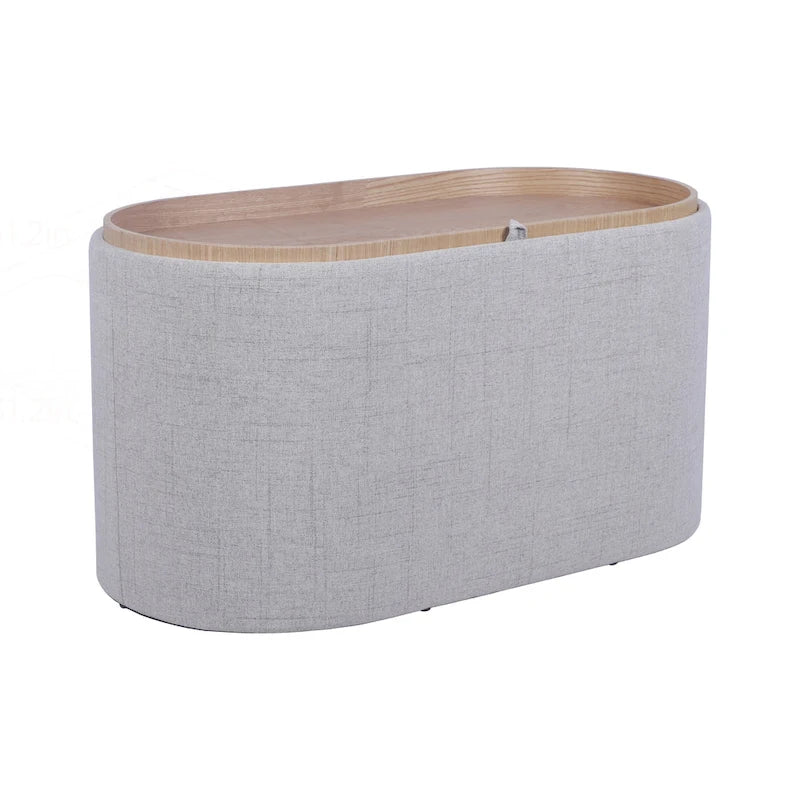Pouf versatile reversibile con ampio vano contenitore per un soggiorno elegante