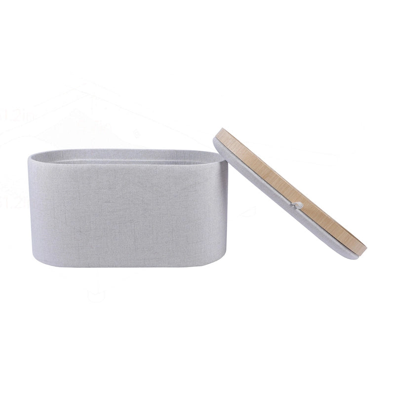 Pouf versatile reversibile con ampio vano contenitore per un soggiorno elegante