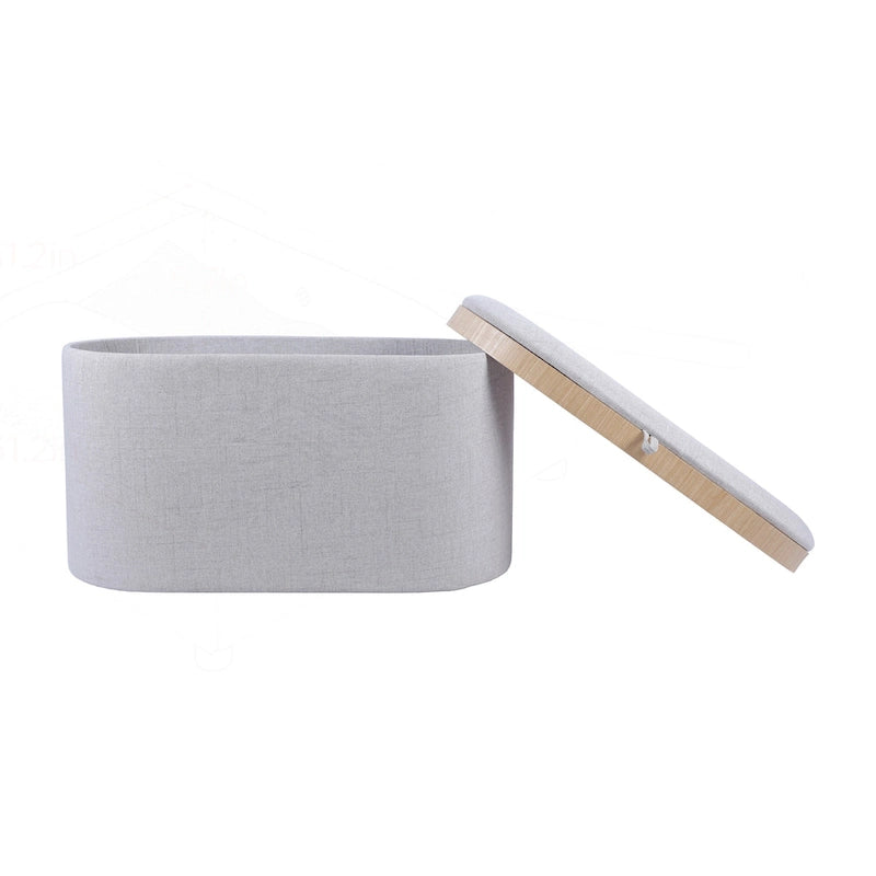 Pouf versatile reversibile con ampio vano contenitore per un soggiorno elegante