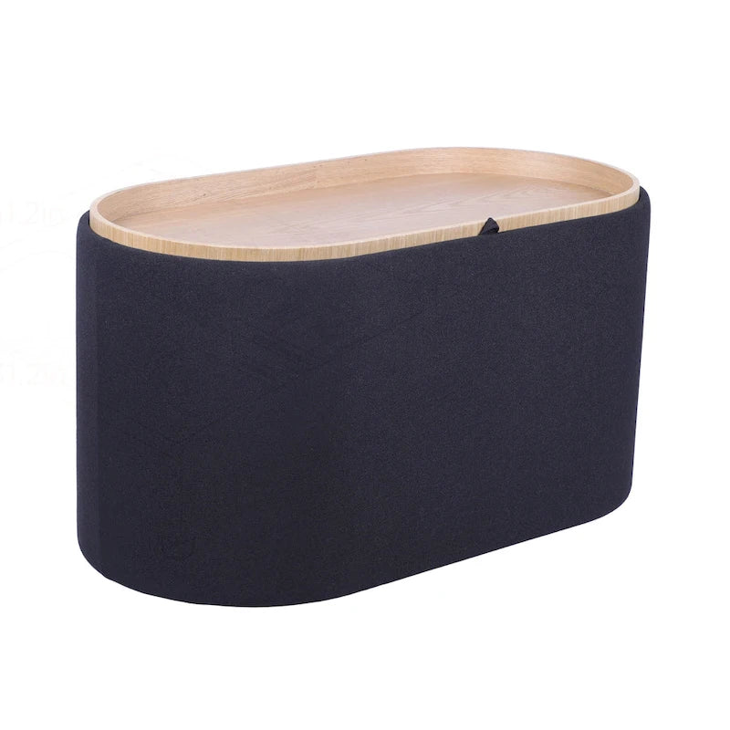 Pouf versatile reversibile con ampio vano contenitore per un soggiorno elegante