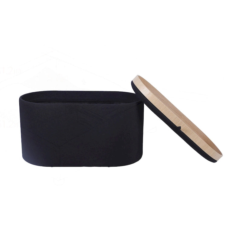 Pouf versatile reversibile con ampio vano contenitore per un soggiorno elegante
