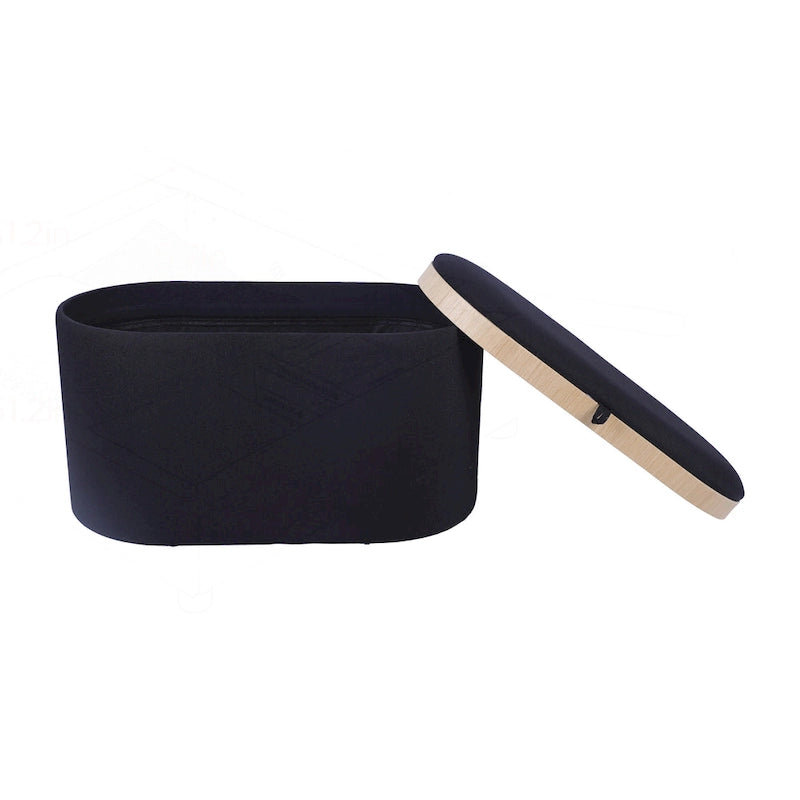 Pouf versatile reversibile con ampio vano contenitore per un soggiorno elegante