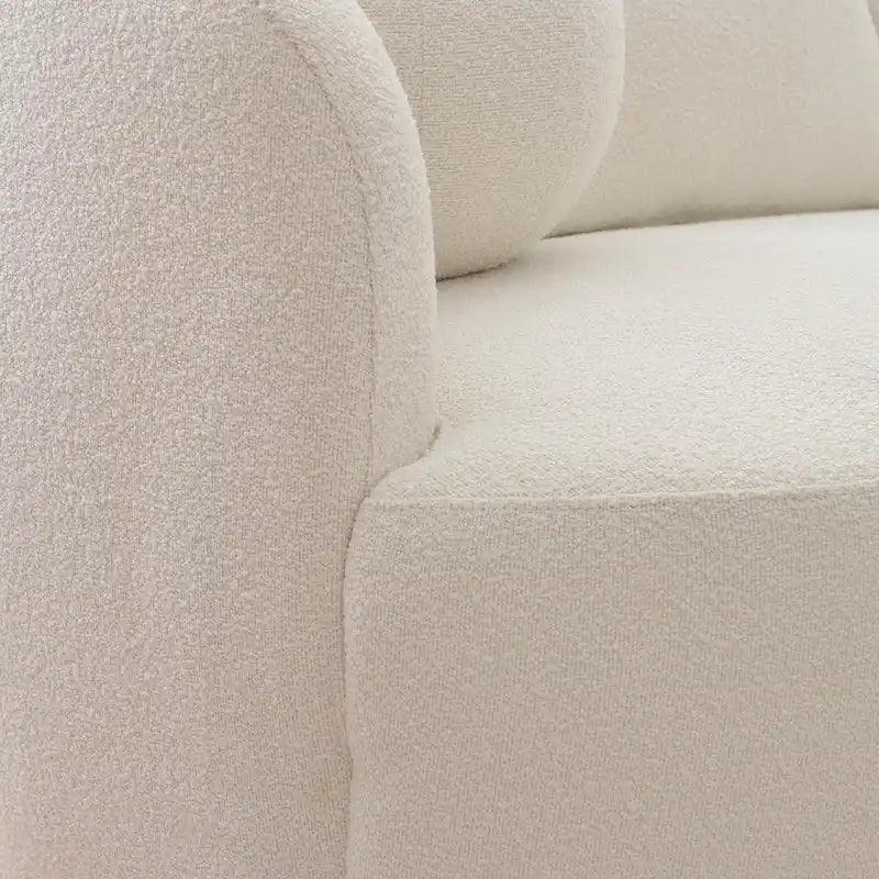 Divano a 3 posti in Bouclé Tortora/Beige, 216 cm L