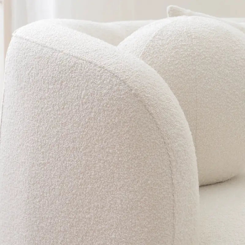 Divano a 3 posti in Bouclé Tortora/Beige, 216 cm L