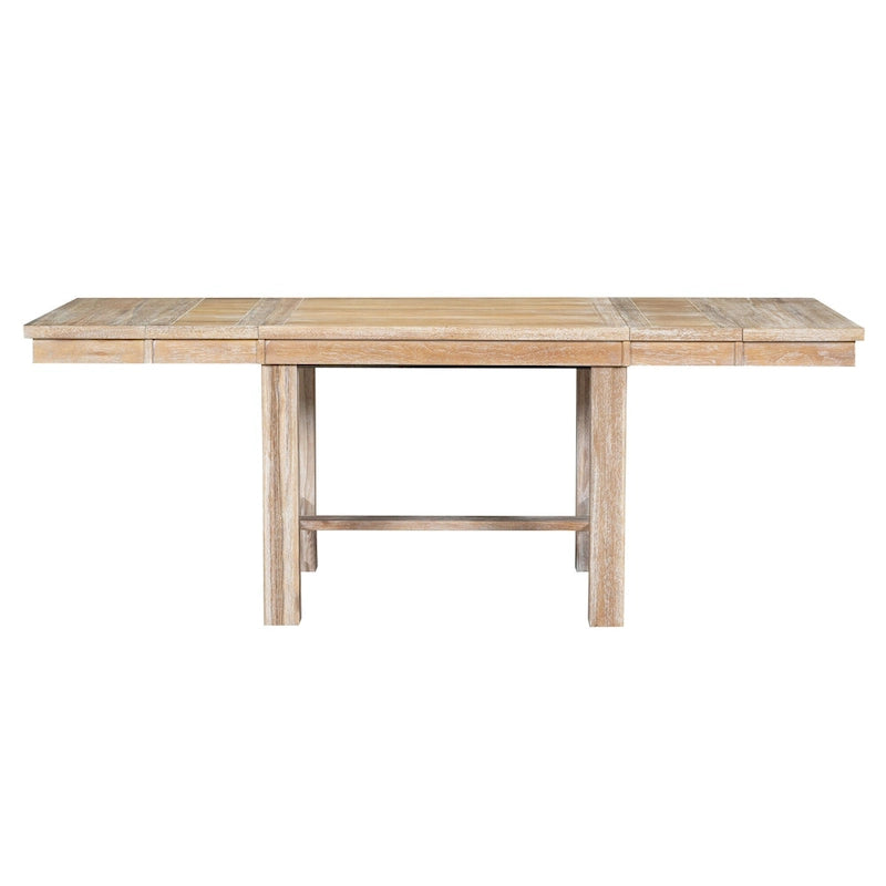 Set Tavolo da Pranzo Allungabile Rustico Naturale/Nero, 6 Posti (Tavolo + 4 Sedie + Panca)