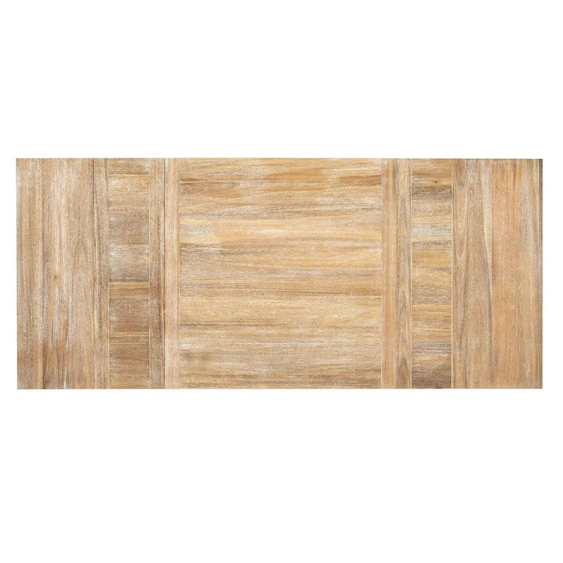 Set Tavolo da Pranzo Allungabile Rustico Naturale/Nero, 6 Posti (Tavolo + 4 Sedie + Panca)