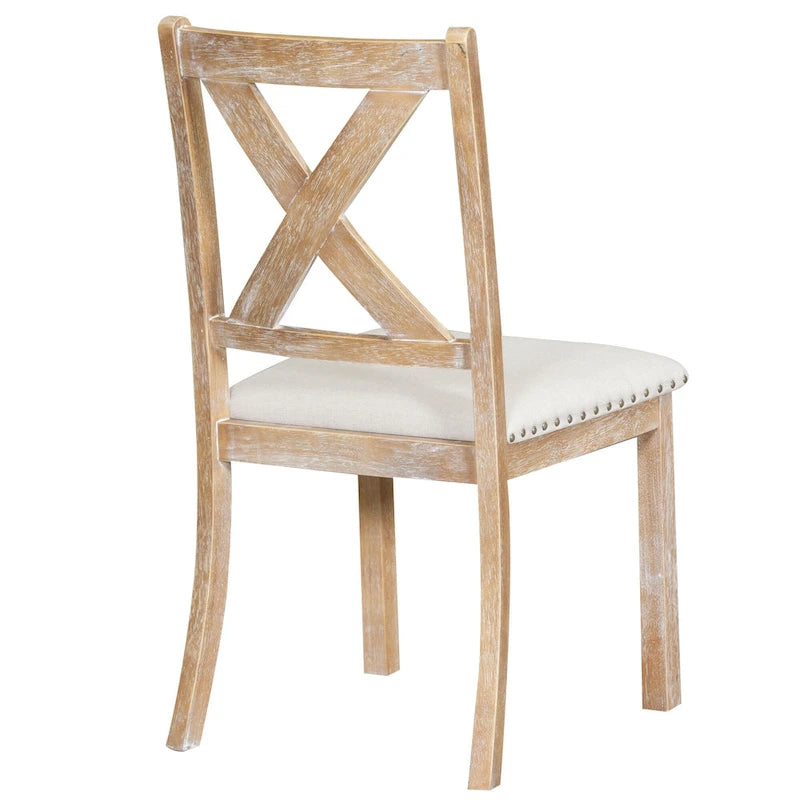 Set Tavolo da Pranzo Allungabile Rustico Naturale/Nero, 6 Posti (Tavolo + 4 Sedie + Panca)