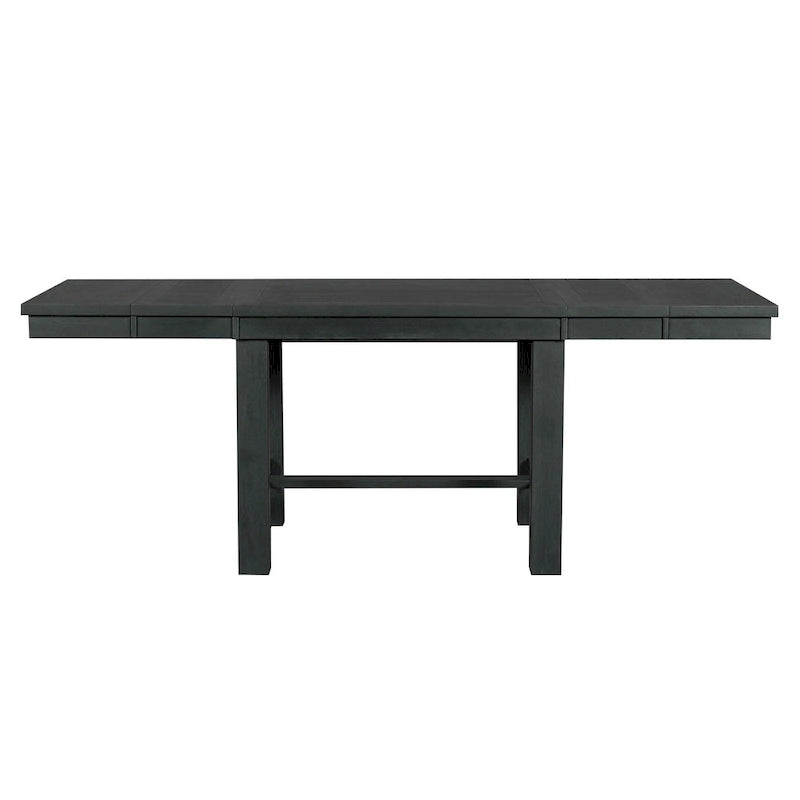 Set Tavolo da Pranzo Allungabile Rustico Naturale/Nero, 6 Posti (Tavolo + 4 Sedie + Panca)