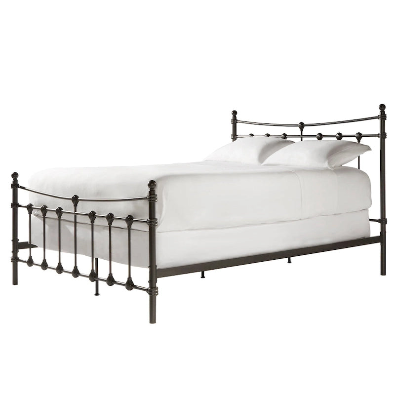 Struttura letto in metallo anticato marrone scuro, 1-2 persone (Singolo/Piazza e Mezza/Matrimoniale/King Size)