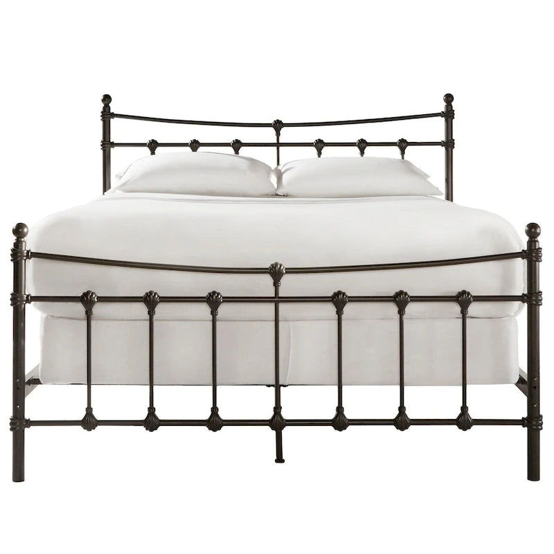 Struttura letto in metallo anticato marrone scuro, 1-2 persone (Singolo/Piazza e Mezza/Matrimoniale/King Size)