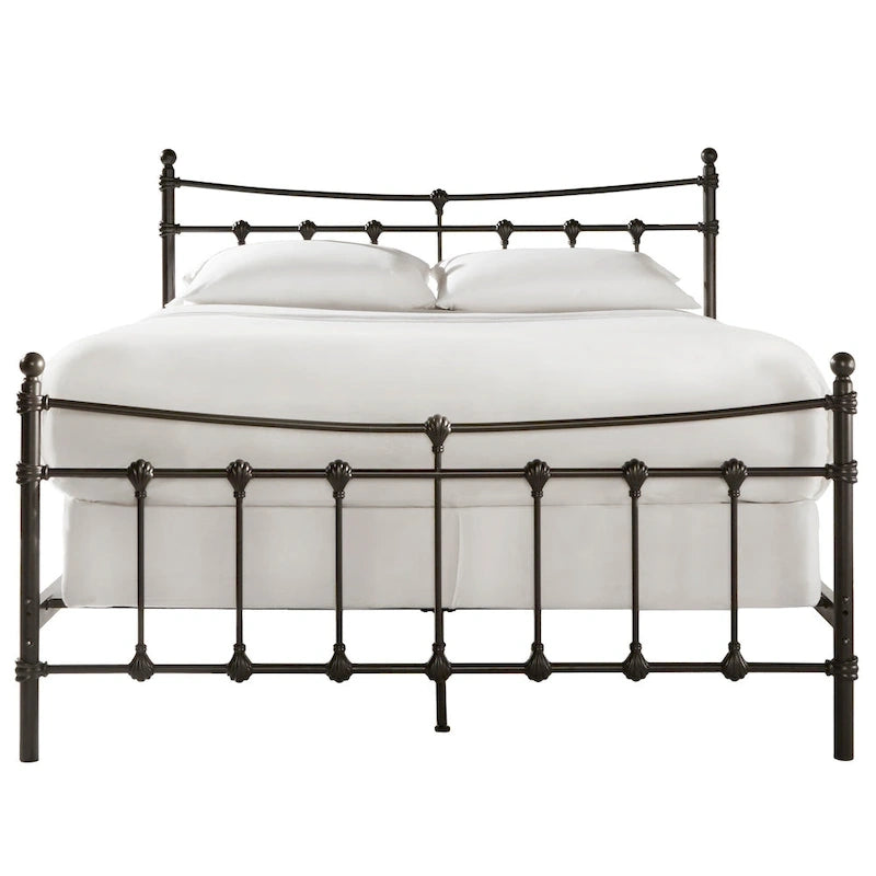Struttura letto in metallo anticato marrone scuro, 1-2 persone (Singolo/Piazza e Mezza/Matrimoniale/King Size)