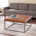 Poggiapiedi Tufted Quadrato, Similpelle, 3 Colori – 45,7 cm A x 86,4 cm L x 86,4 cm P