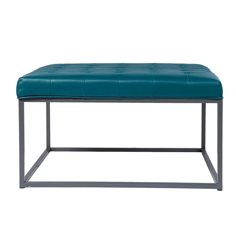 Poggiapiedi Tufted Quadrato, Similpelle, 3 Colori – 45,7 cm A x 86,4 cm L x 86,4 cm P