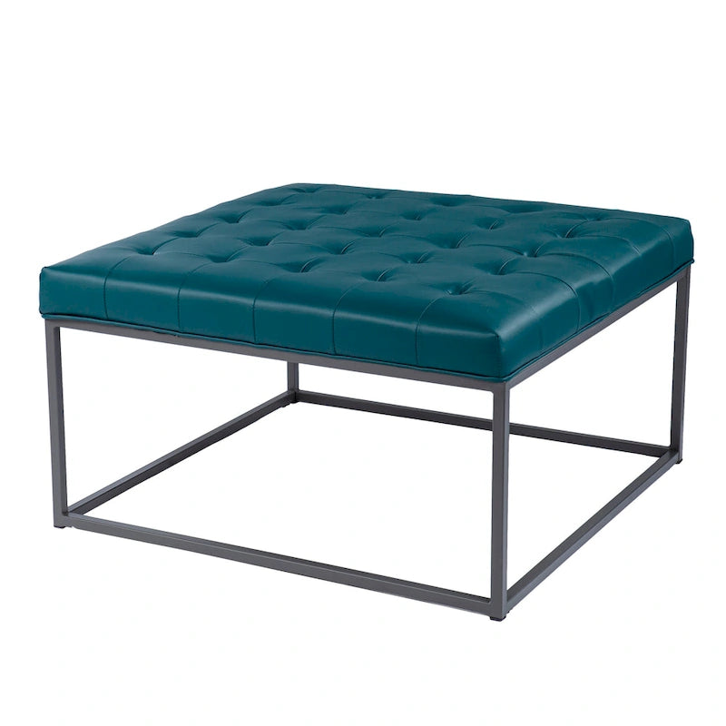 Poggiapiedi Tufted Quadrato, Similpelle, 3 Colori – 45,7 cm A x 86,4 cm L x 86,4 cm P