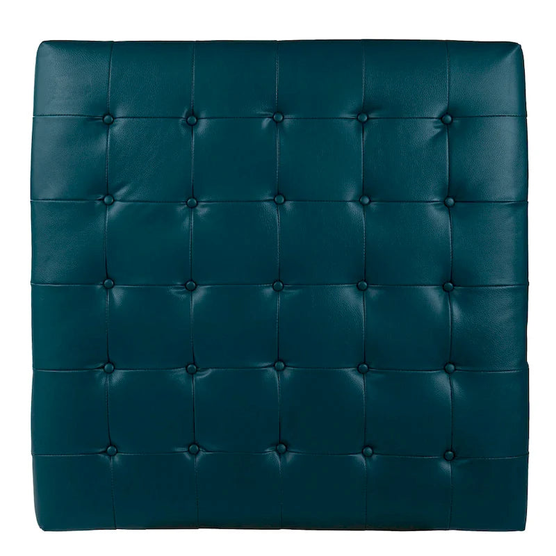 Poggiapiedi Tufted Quadrato, Similpelle, 3 Colori – 45,7 cm A x 86,4 cm L x 86,4 cm P