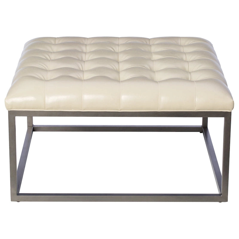 Poggiapiedi Tufted Quadrato, Similpelle, 3 Colori – 45,7 cm A x 86,4 cm L x 86,4 cm P