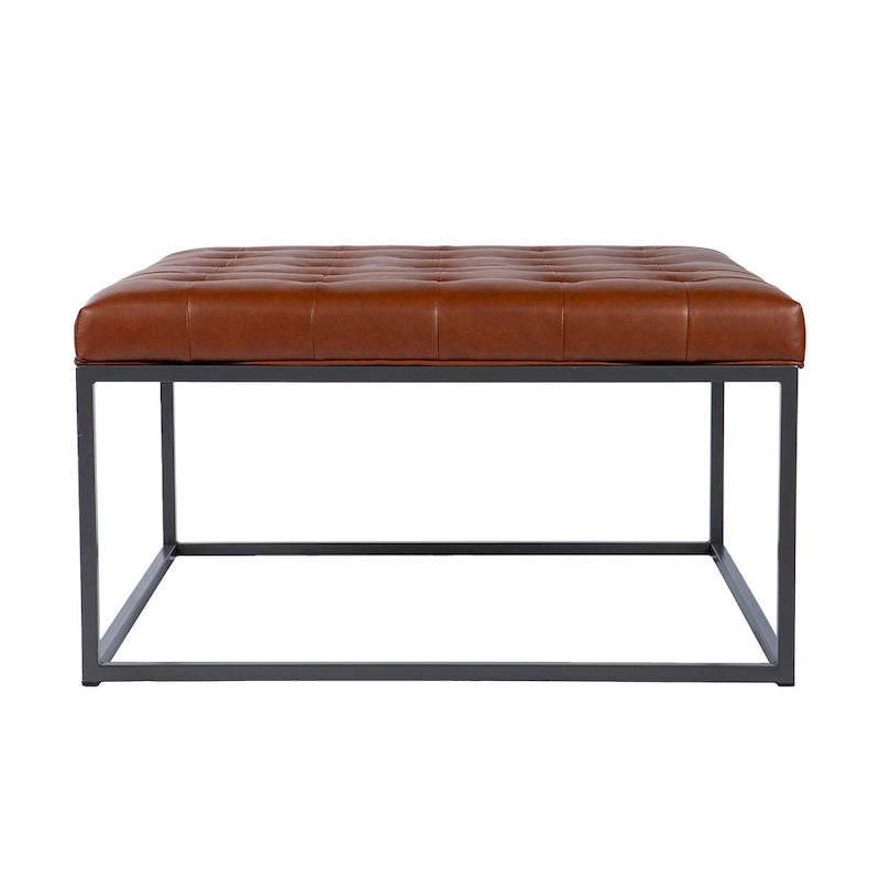Poggiapiedi Tufted Quadrato, Similpelle, 3 Colori – 45,7 cm A x 86,4 cm L x 86,4 cm P