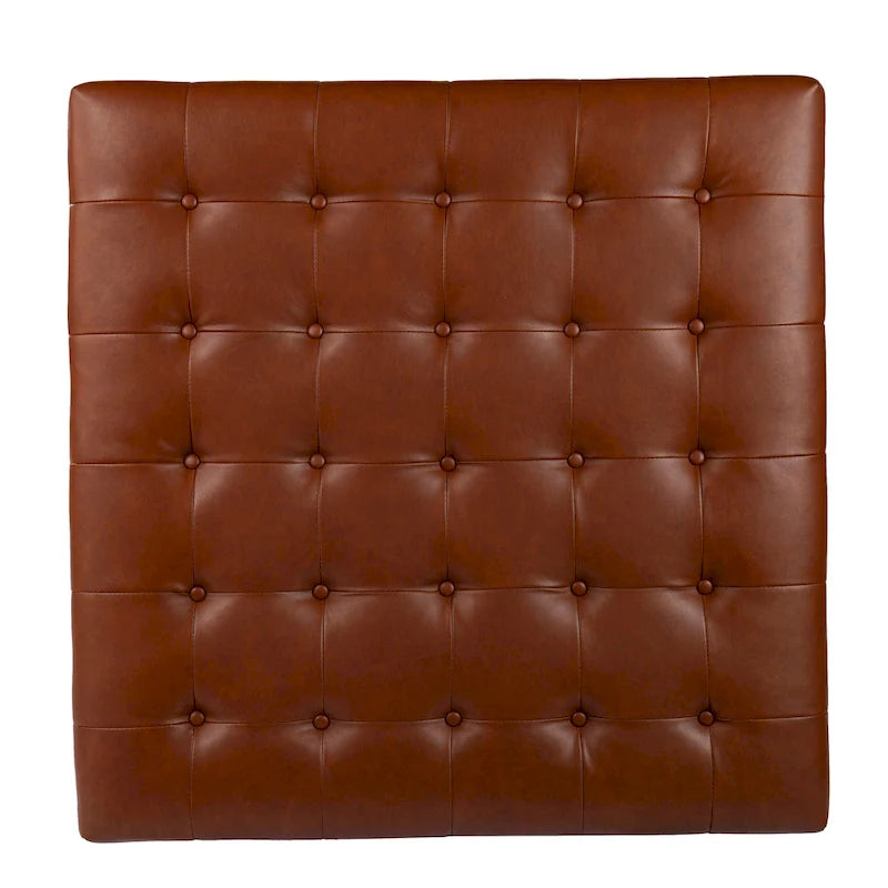 Poggiapiedi Tufted Quadrato, Similpelle, 3 Colori – 45,7 cm A x 86,4 cm L x 86,4 cm P