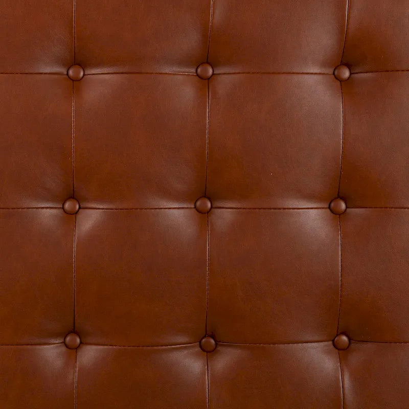 Poggiapiedi Tufted Quadrato, Similpelle, 3 Colori – 45,7 cm A x 86,4 cm L x 86,4 cm P