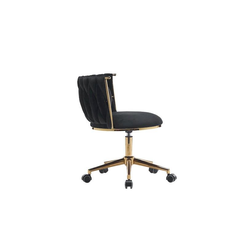 Sedia da ufficio girevole in velluto rosa/verde/grigio/nero, regolabile in altezza, sedile singolo