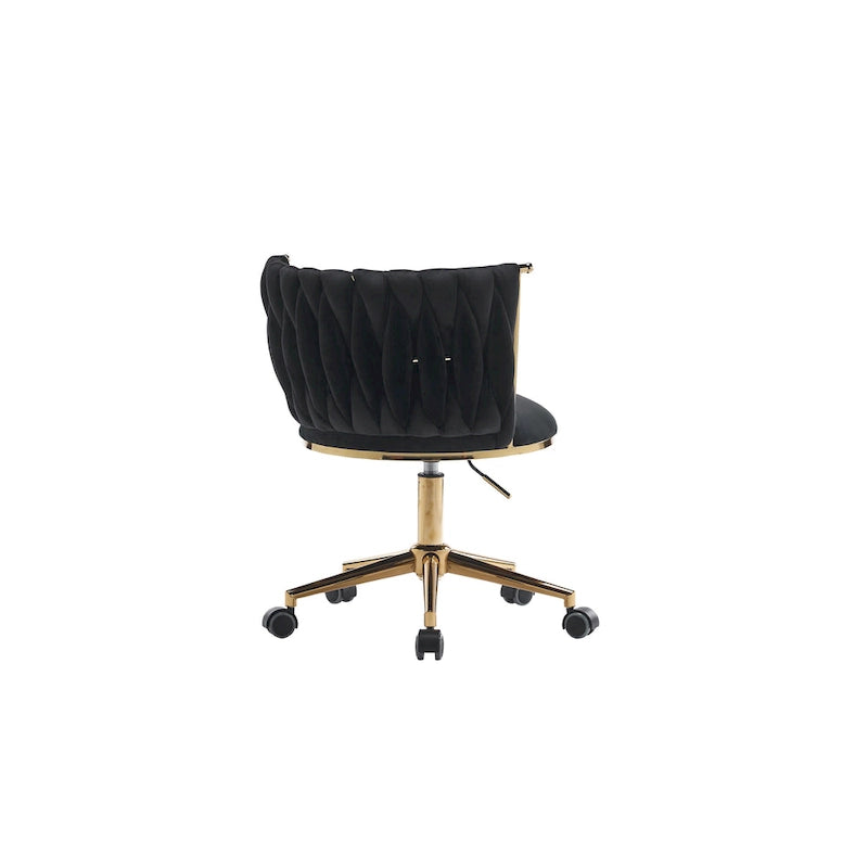 Sedia da ufficio girevole in velluto rosa/verde/grigio/nero, regolabile in altezza, sedile singolo