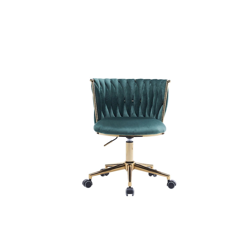 Sedia da ufficio girevole in velluto rosa/verde/grigio/nero, regolabile in altezza, sedile singolo