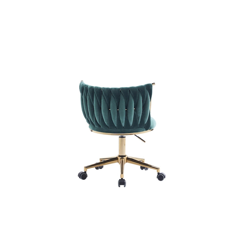 Sedia da ufficio girevole in velluto rosa/verde/grigio/nero, regolabile in altezza, sedile singolo