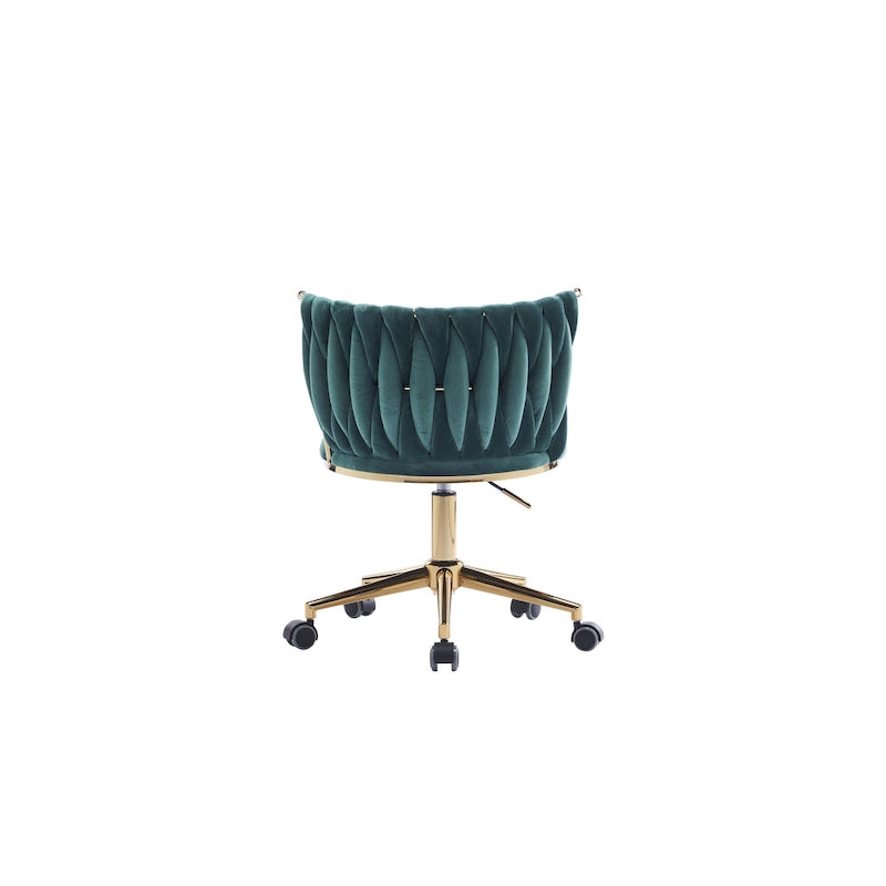 Sedia da ufficio girevole in velluto rosa/verde/grigio/nero, regolabile in altezza, sedile singolo