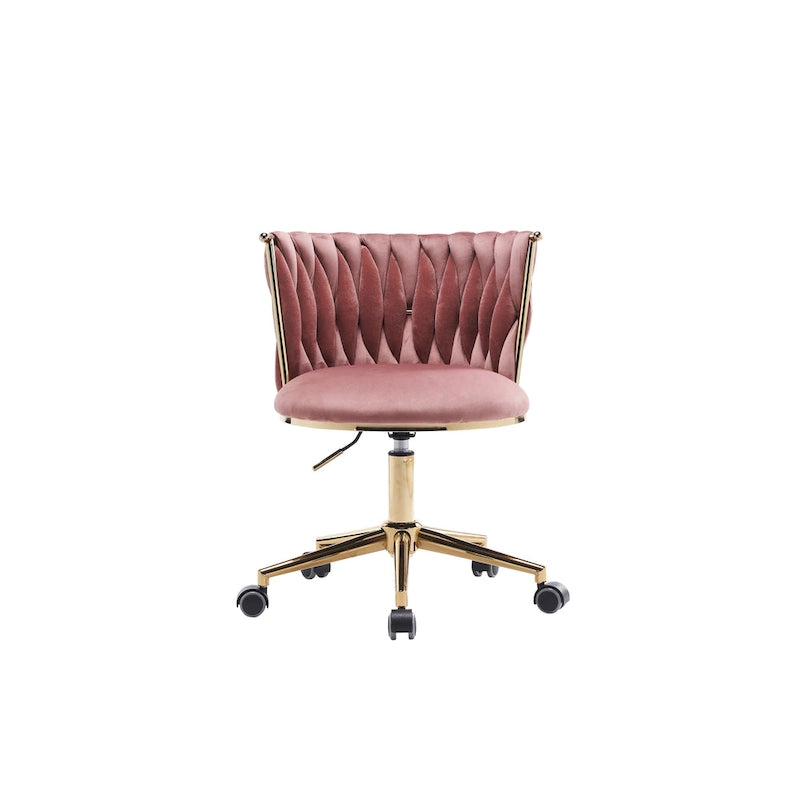 Sedia da ufficio girevole in velluto rosa/verde/grigio/nero, regolabile in altezza, sedile singolo