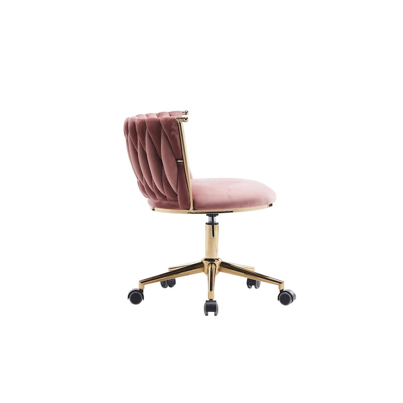 Sedia da ufficio girevole in velluto rosa/verde/grigio/nero, regolabile in altezza, sedile singolo
