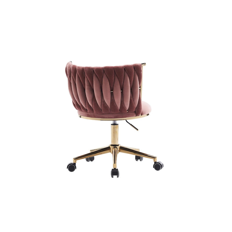 Sedia da ufficio girevole in velluto rosa/verde/grigio/nero, regolabile in altezza, sedile singolo