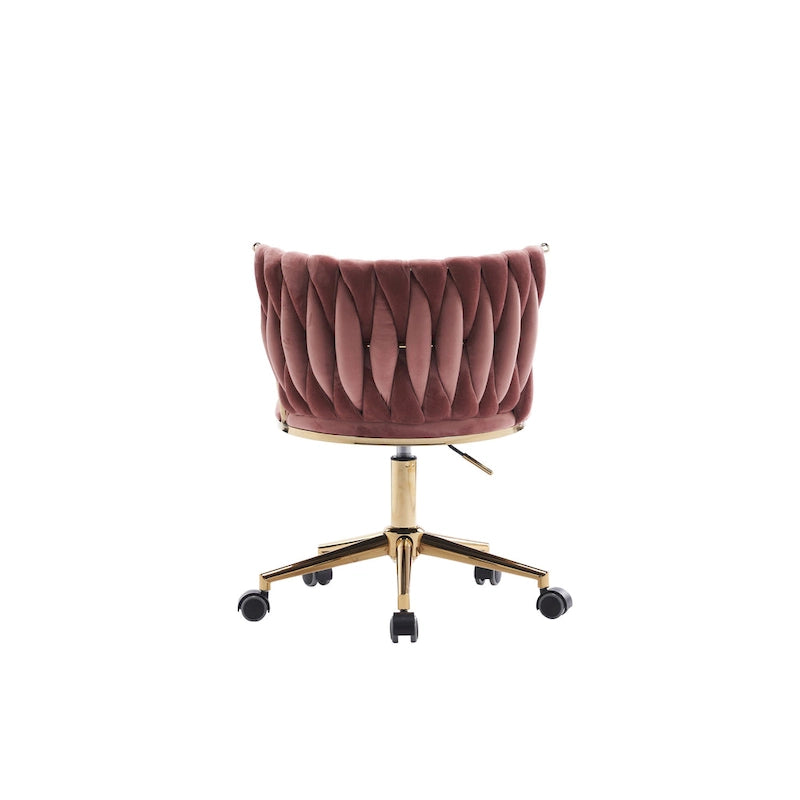 Sedia da ufficio girevole in velluto rosa/verde/grigio/nero, regolabile in altezza, sedile singolo