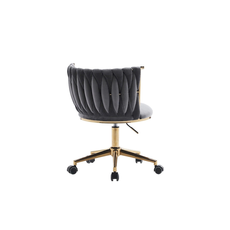 Sedia da ufficio girevole in velluto rosa/verde/grigio/nero, regolabile in altezza, sedile singolo