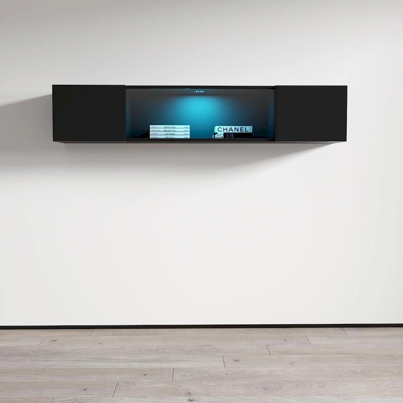 Mobile TV sospeso a parete, Nero/Bianco/Grigio/Rovere, Elemento singolo