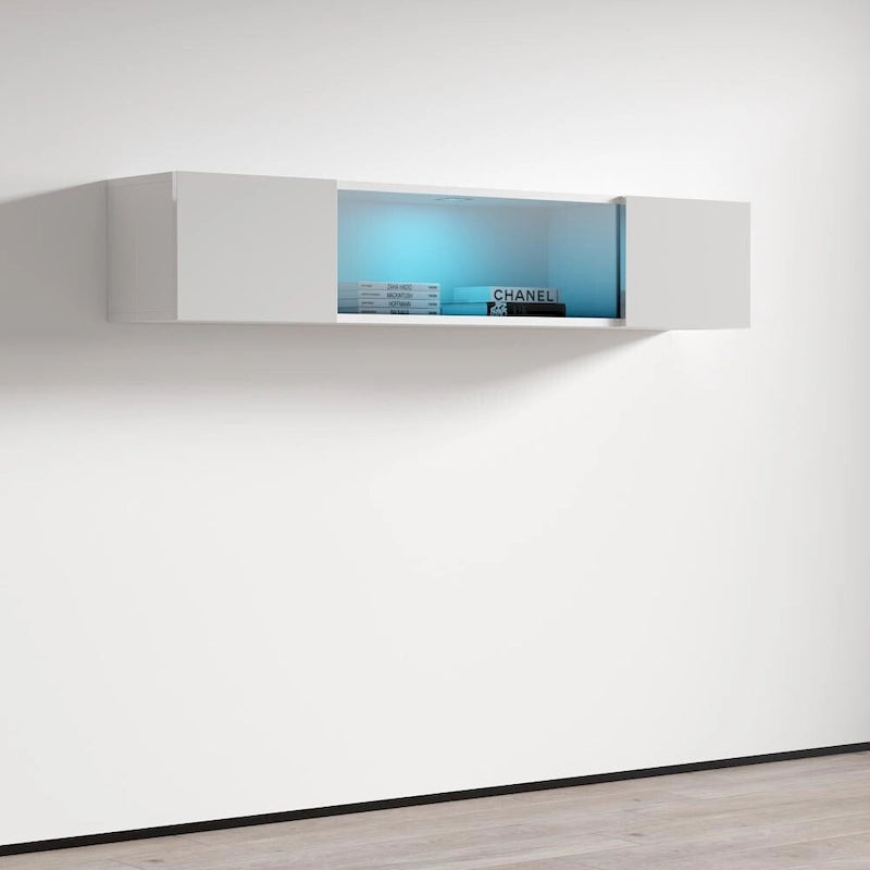 Mobile TV sospeso a parete, Nero/Bianco/Grigio/Rovere, Elemento singolo