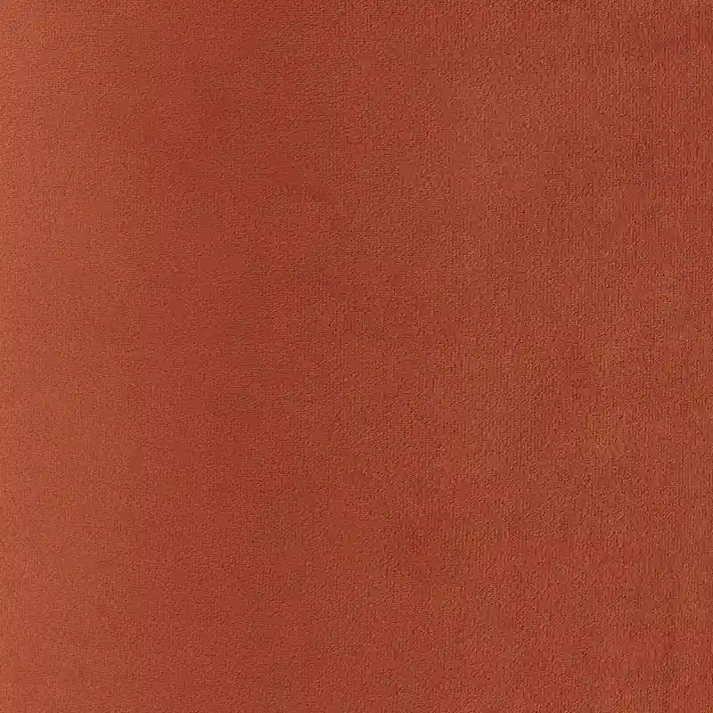 Poggiapiedi rotondo in velluto rosso mattone, medio, singolo