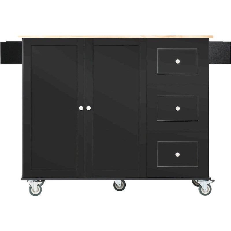 Isola Cucina Mobile con Ruote Bloccabili Larga 133,8 cm