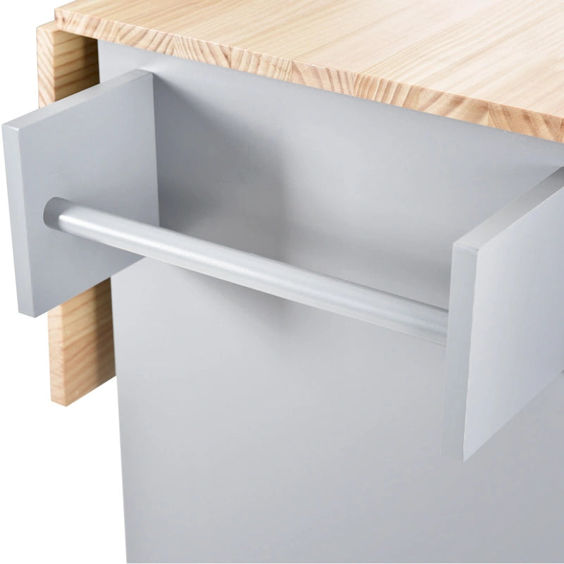 Isola Cucina Mobile con Ruote Bloccabili Larga 133,8 cm