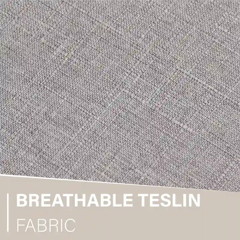 Sedia da pranzo imbottita con schienale alto (Wingback) Antico Bianco / Grigio / Beige / Nero, tessuto e similpelle, set da 4