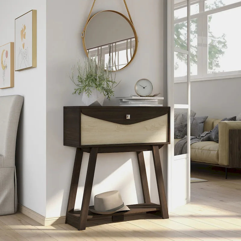 DH BASIC Modern 32-inch 1-shelf 1-drawer Console Table by Denhour