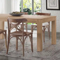 Tavolo da pranzo in pino massiccio rustico effetto legno di deriva/legno di fienile/noce rustico, 6 posti a sedere