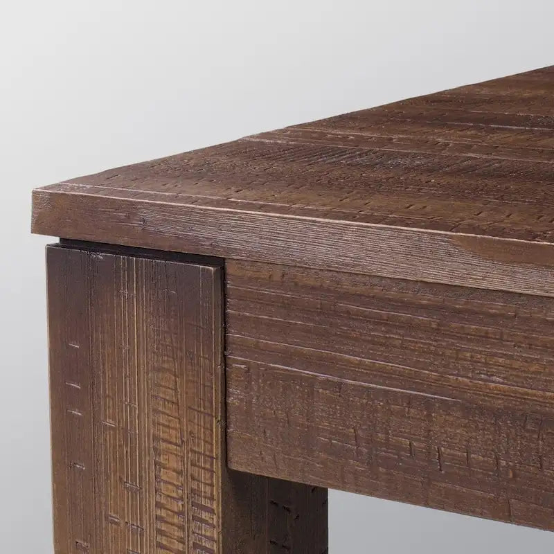 Tavolo da pranzo in pino massiccio rustico effetto legno di deriva/legno di fienile/noce rustico, 6 posti a sedere