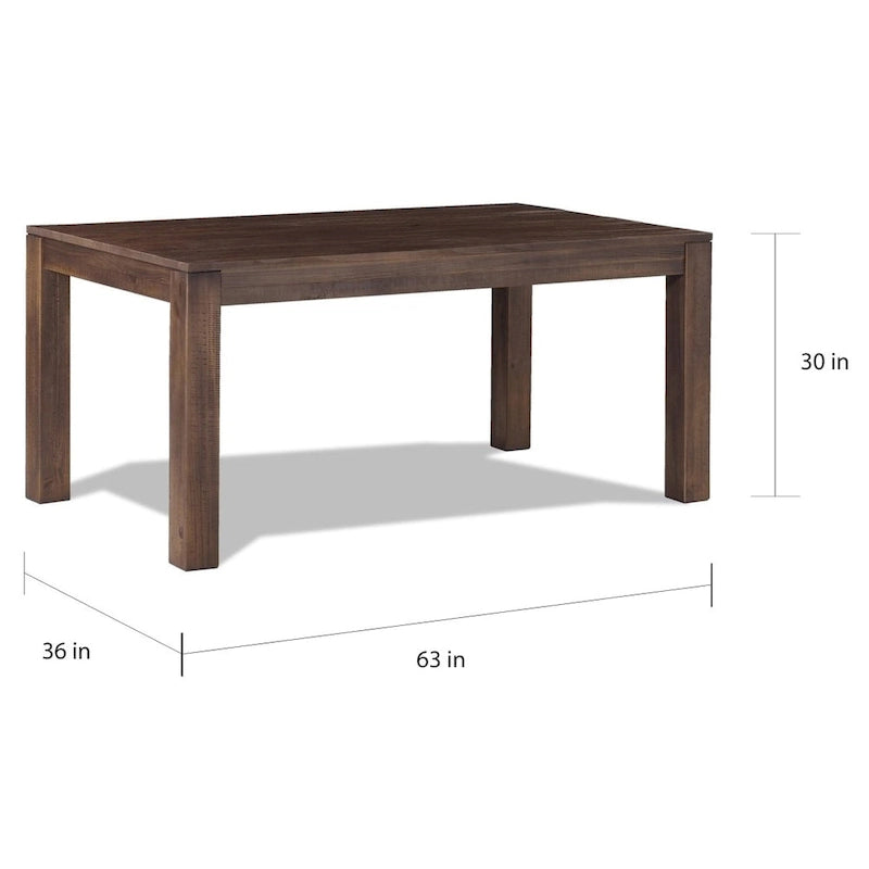 Tavolo da pranzo in pino massiccio rustico effetto legno di deriva/legno di fienile/noce rustico, 6 posti a sedere