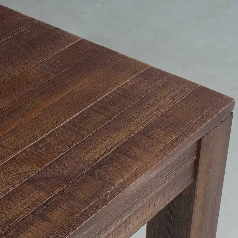 Tavolo da pranzo in pino massiccio rustico effetto legno di deriva/legno di fienile/noce rustico, 6 posti a sedere