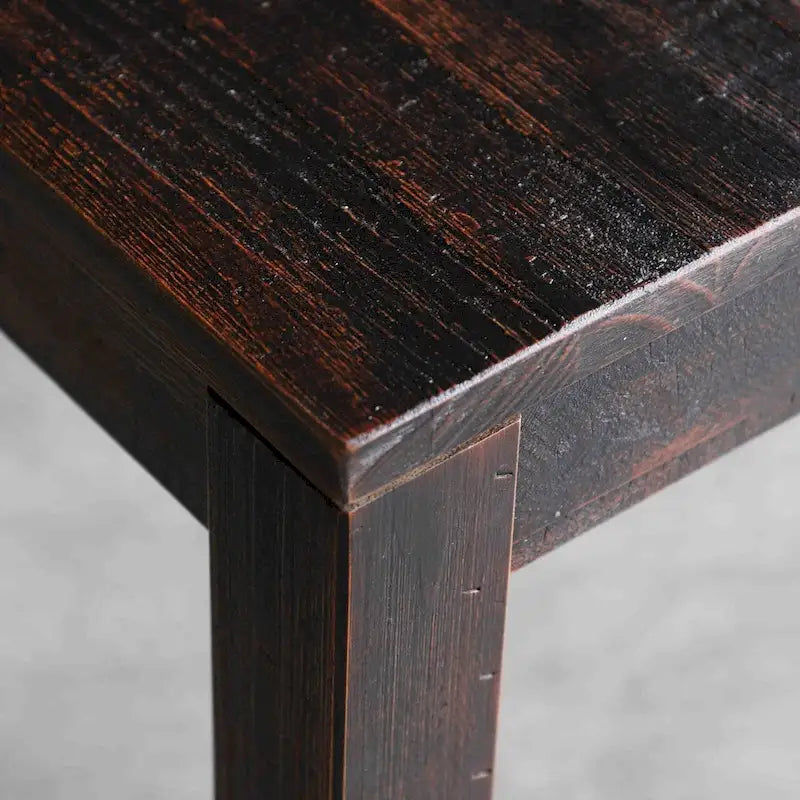 Tavolo da pranzo in pino massiccio rustico effetto legno di deriva/legno di fienile/noce rustico, 6 posti a sedere