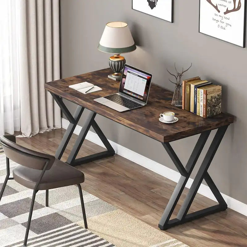 55 inch Writing Computer Desk, Vintage Style