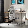 Sedia da ufficio ergonomica in rete a schienale alto multicolore, utente singolo