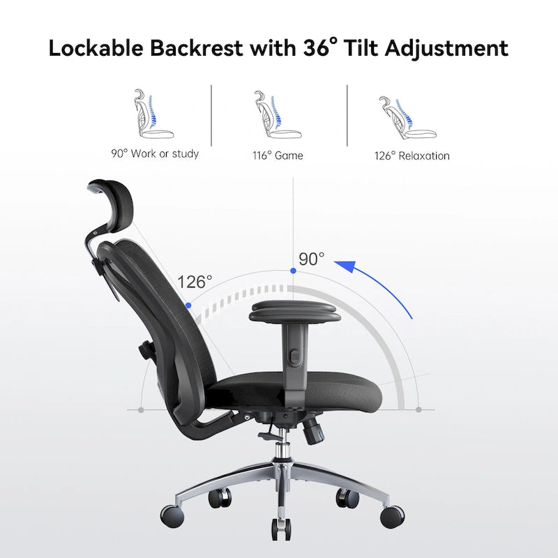 Sedia da ufficio ergonomica in rete a schienale alto multicolore, utente singolo