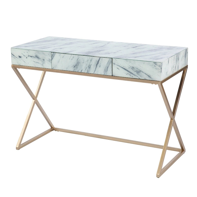 Scrivania Glam White Stone